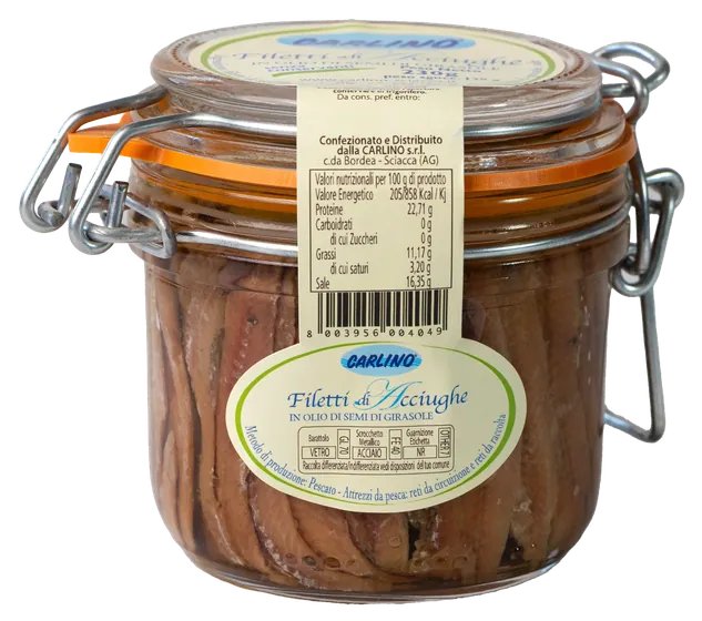Filetti di acciughe 230 g, Carlino