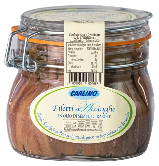 Filetti di acciughe 550 g, Carlino