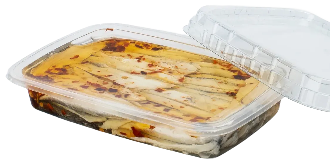Marinated anchovy fillets with chilli 200 g, Carlino