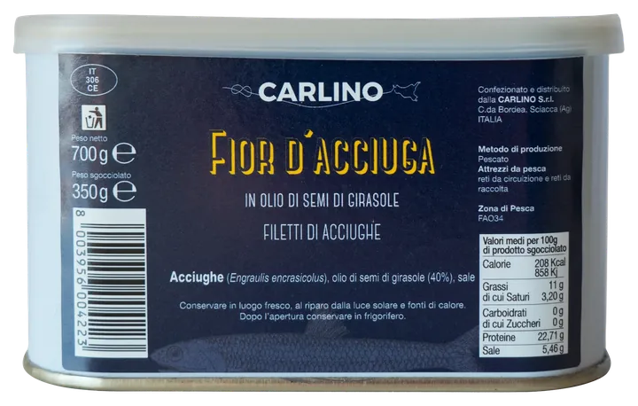 Anchovy fillets 700 g, Fior d’Acciuga