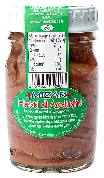 Filetti di acciughe 80 g, Mizar