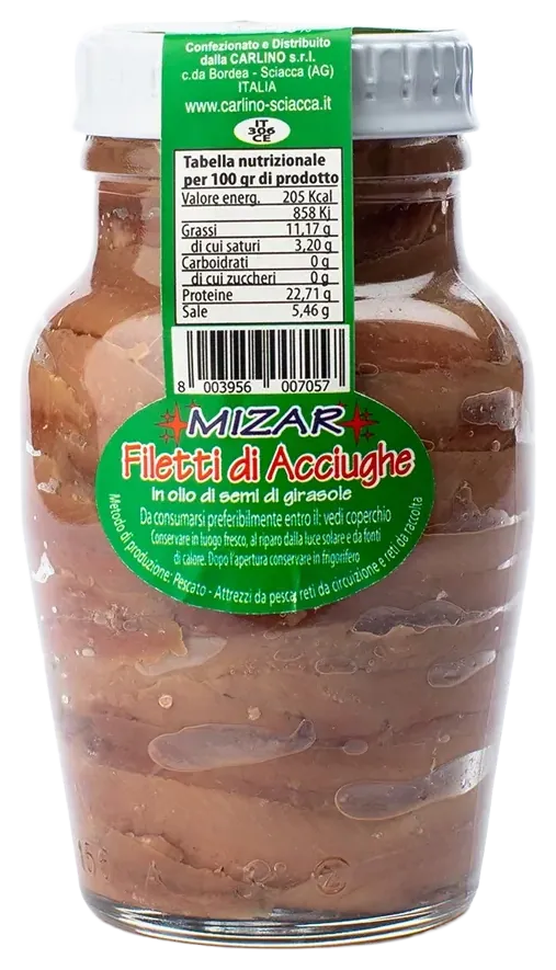 Filetti di acciughe 160 g, Mizar