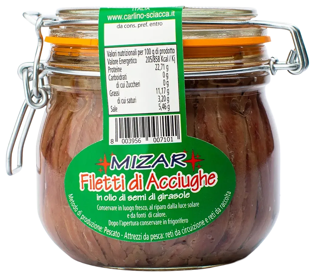 Filetti di acciughe 580 g, Mizar