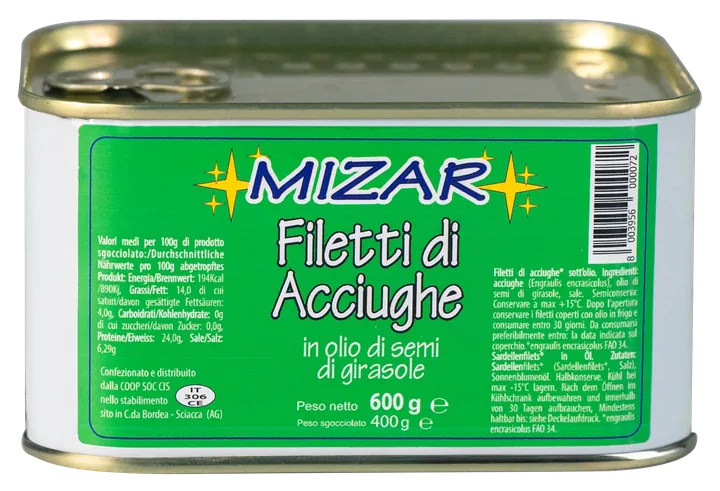 Filetti di acciughe 600 g, Mizar
