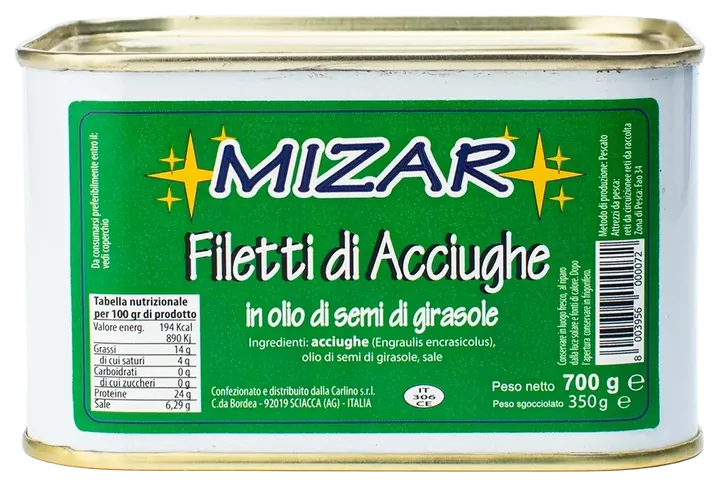 Filetti di acciughe 700 g, Mizar