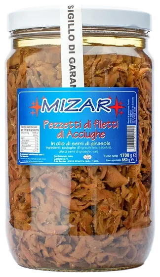 Pezzetti di filetti di acciughe 1700 g, Mizar